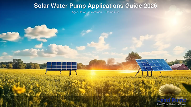 Aplicaciones de bombas de agua solares: agricultura, ganadería y uso doméstico