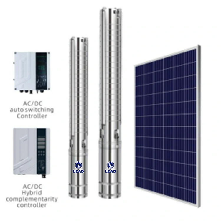 Bomba con energía solar AC DC con impulsor de acero inoxidable