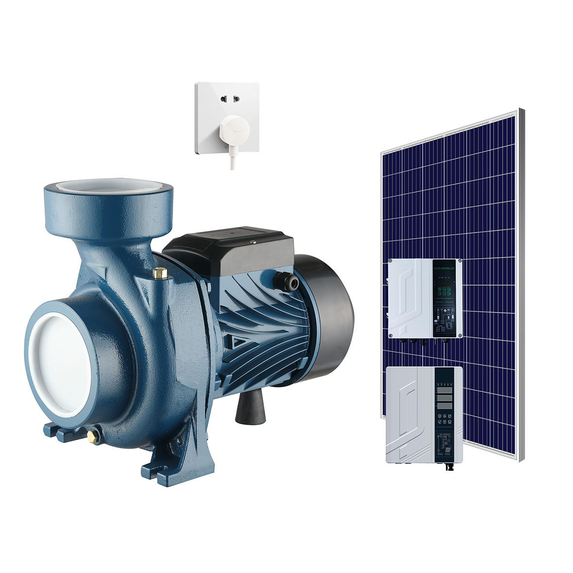 AC DC Ingreso de bombas con energía solar para riego agrícola
