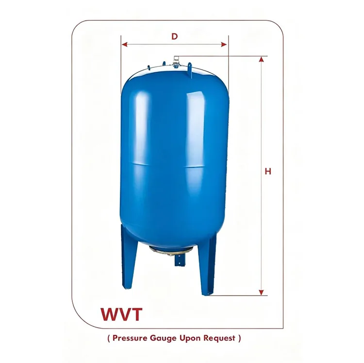 Tanque de expansión de membrana reemplazable serie WVT (60 L–500 L, acero al carbono)